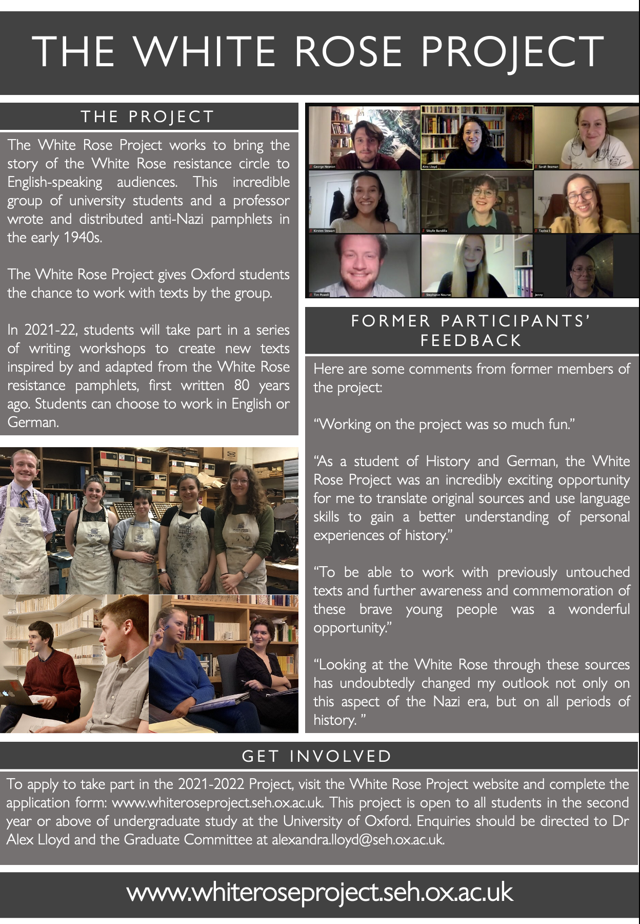 White Rose Translation Project 20212022 WHITE ROSE PROJECT